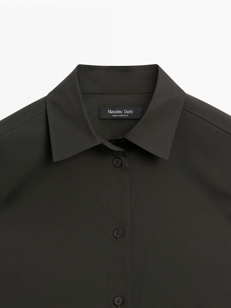 Cotton blend stretch shirt