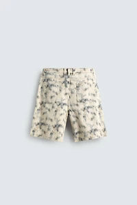 SHORT RELAXED FIT À IMPRIMÉ ABSTRAIT