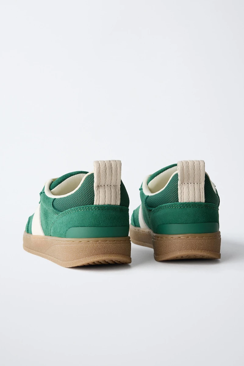 LEATHER DETAIL SNEAKERS
