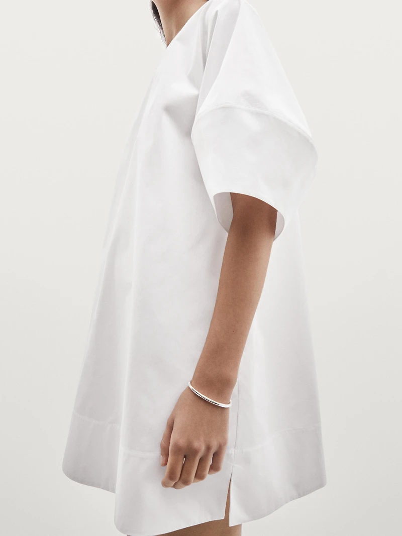 100% cotton short poplin dress