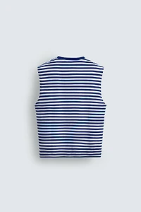 STRIPED JACQUARD TANK TOP