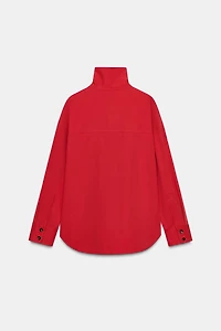 CHEMISE CACHE-CŒUR À COL MONTANT