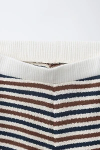 KNIT STRIPED SHORTS