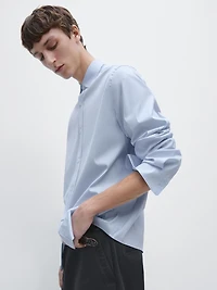 Cotton blend stretch shirt