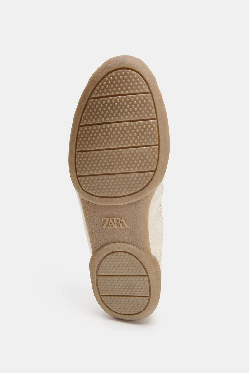 SPORTY BALLET FLATS WITH ELASTIC STRAPS