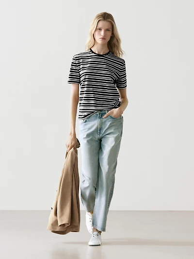 Striped short sleeve T-shirt