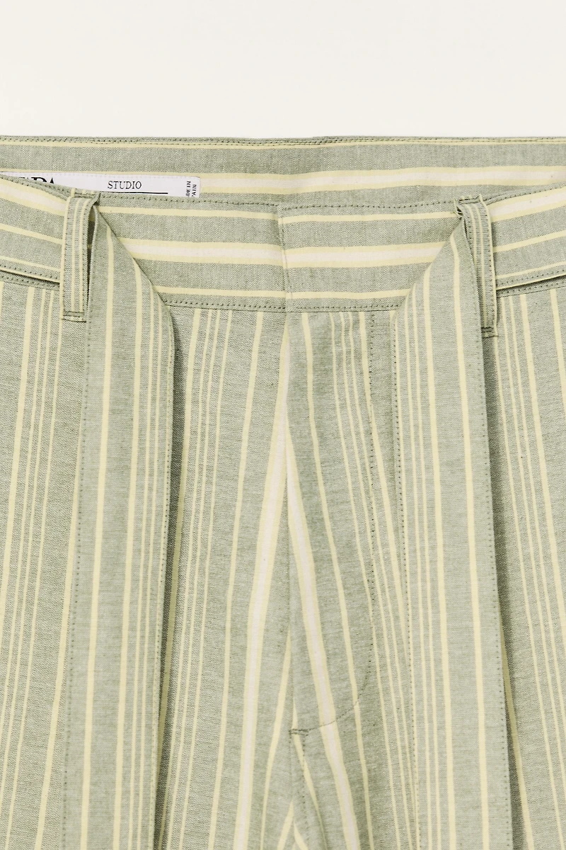 LIMITED EDITION STRIPED WIDE FIT PANTS