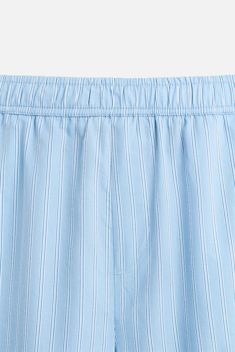 STRIPED TEXTURED PANTS