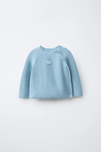 KNIT FISH APPLIQUÉ JUMPER
