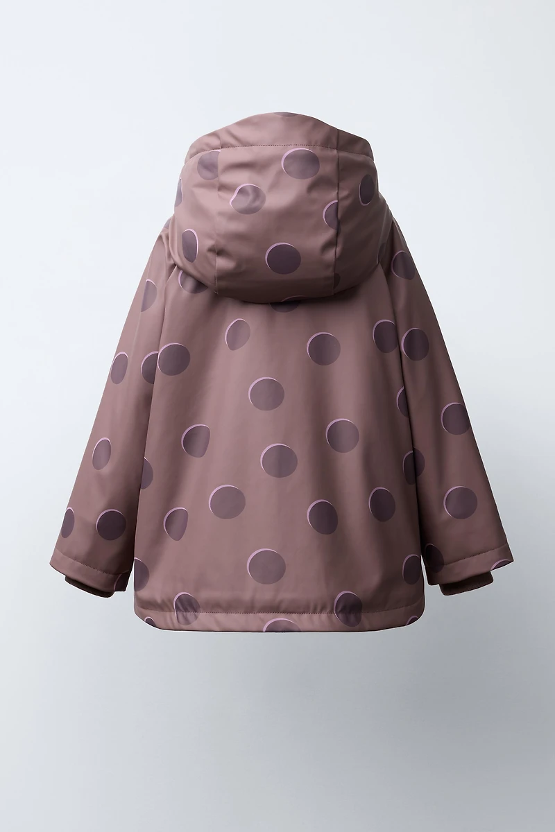 POLKA DOT WATER-RESISTANT RAINCOAT