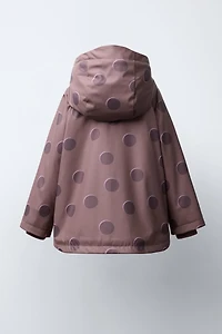 POLKA DOT WATER-RESISTANT RAINCOAT