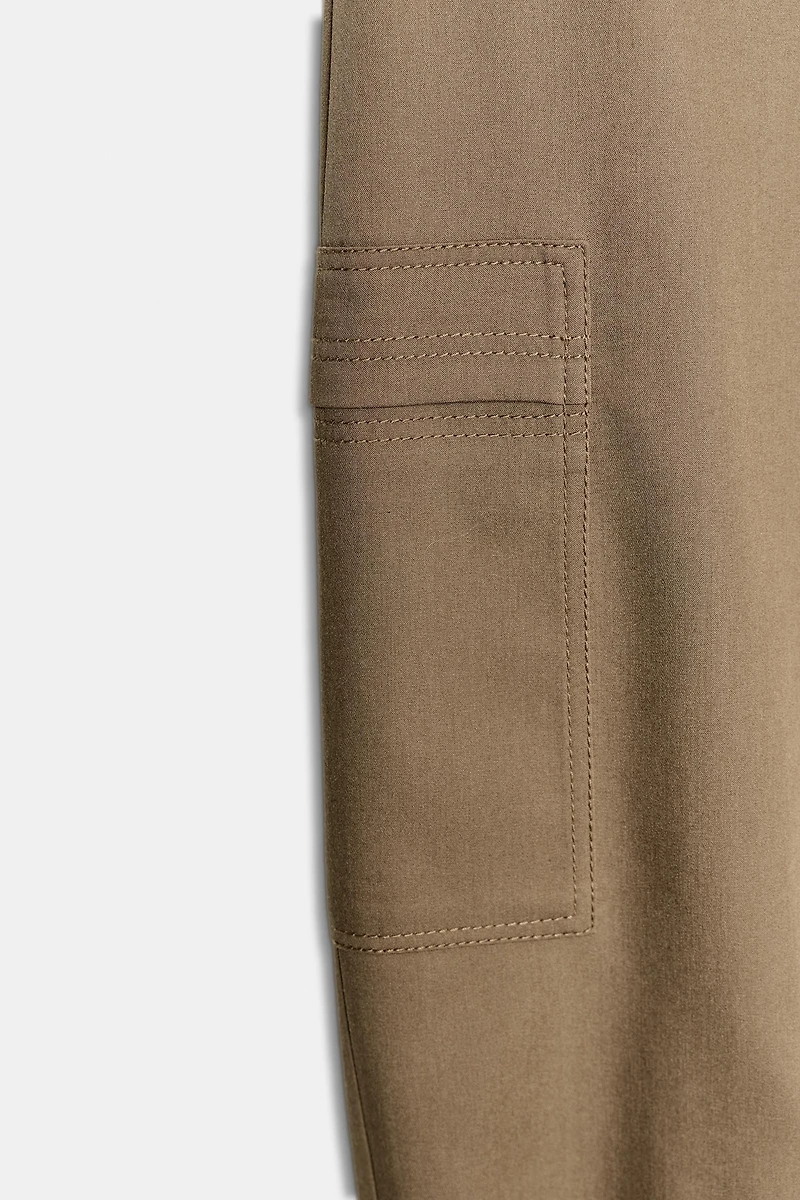 HIGH-WAISTED CARGO PANTS