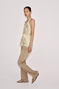 ZW COLLECTION LIMITED EDITION EMBROIDERED HALTER TOP