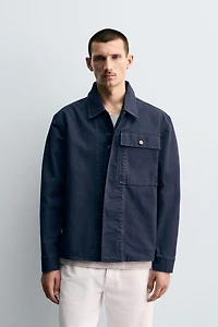 CANVAS OVERSHIRT WITH POCKET