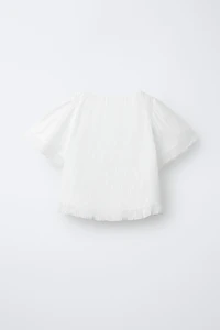 PLEATED LACE TOP