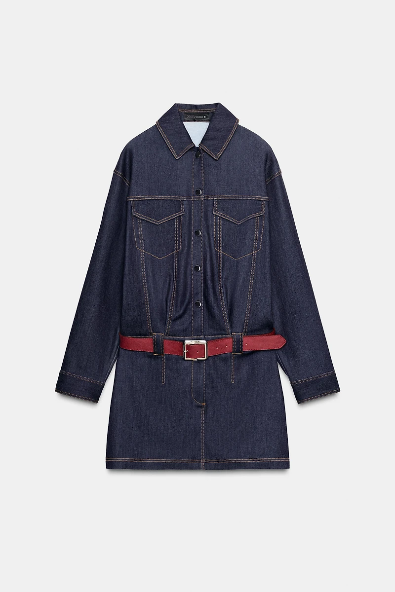 ROBE COURTE EN JEAN Z1975 AVEC CEINTURE