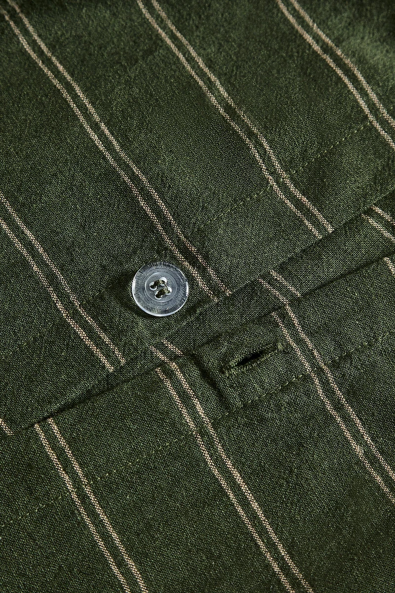 HOUSSE DE COUETTE COTON ET LIN RAYURES NOËL