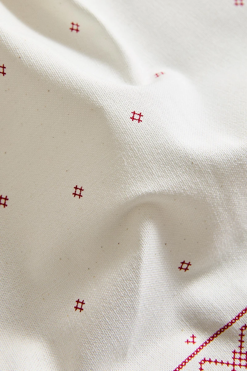 LOT DE SERVIETTES DE TABLE EN COTON IMPRIMÉ NOËL (LOT DE 2)