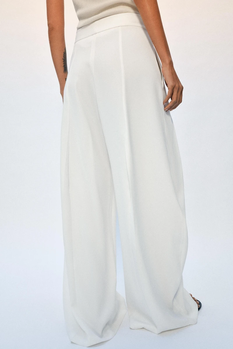 PANTALON WIDE LEG À PLIS ZW COLLECTION