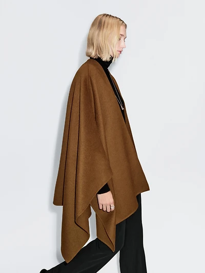 Cape en drap de laine mélangée