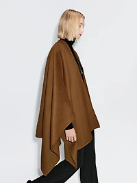 Cape en drap de laine mélangée