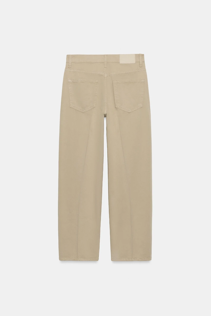 PANTALON BARREL À RAYURE PLISSÉE