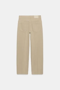 PANTALON BARREL À RAYURE PLISSÉE