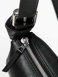 Small nappa leather bag with buckle