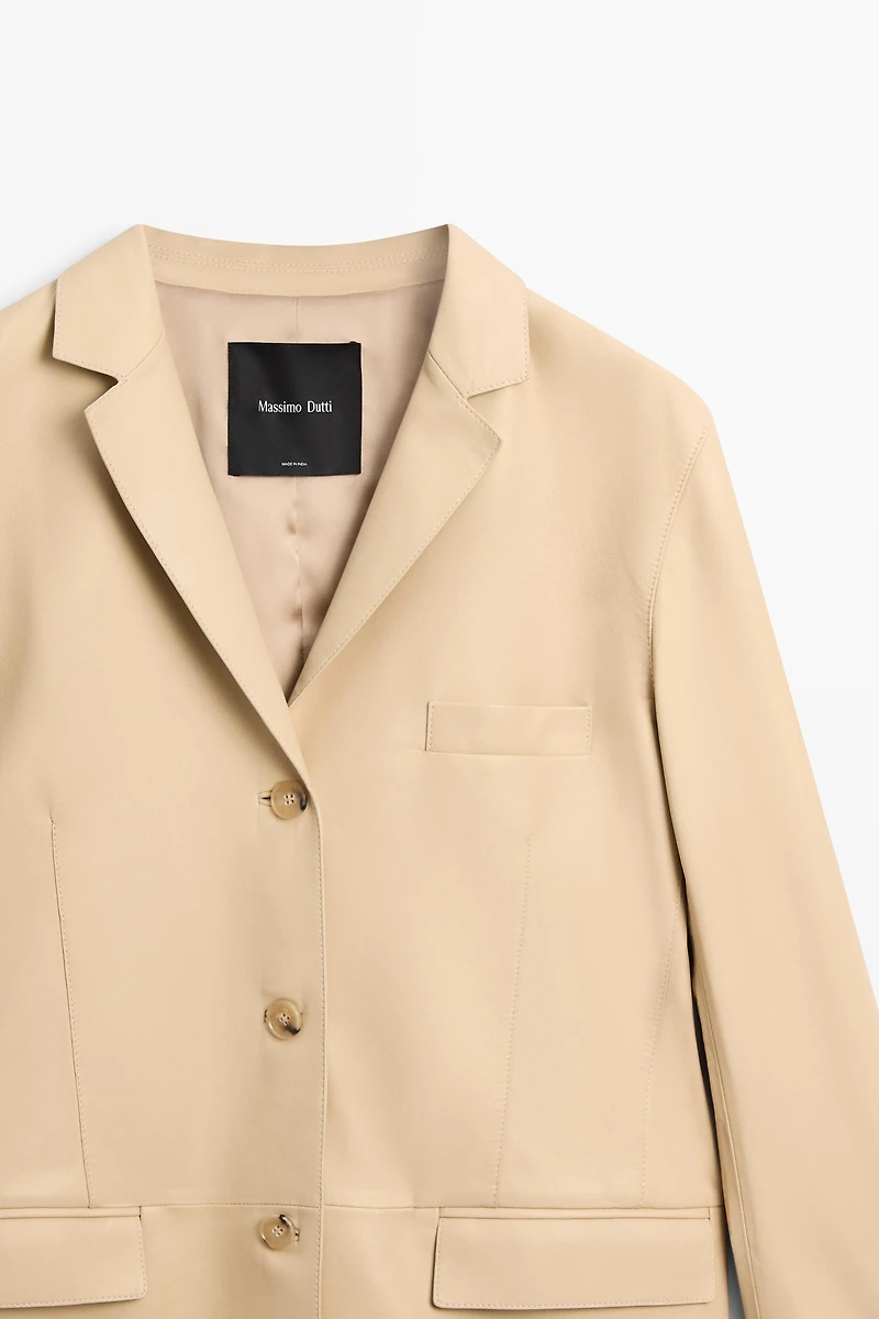 Nappa leather blazer