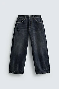 WASHED BALLOON FIT JEANS