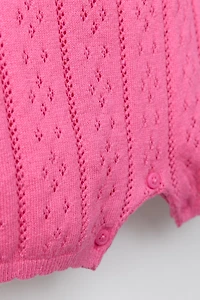 POINTELLE KNIT ROMPER