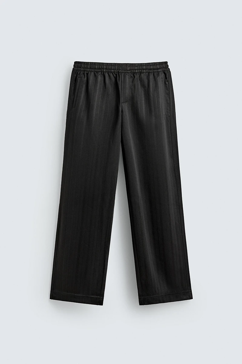 STRIPED JACQUARD JOGGING PANTS