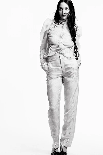 ZW COLLECTION LIMITED EDITION COMBINATION RUFFLE SHIRT