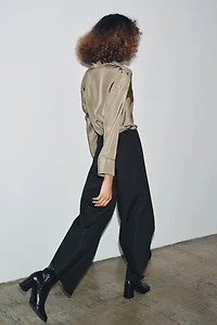ZW COLLECTION WIDE-LEG PANTS WITH VENTS