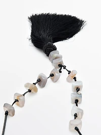 Collier pierres et houppe