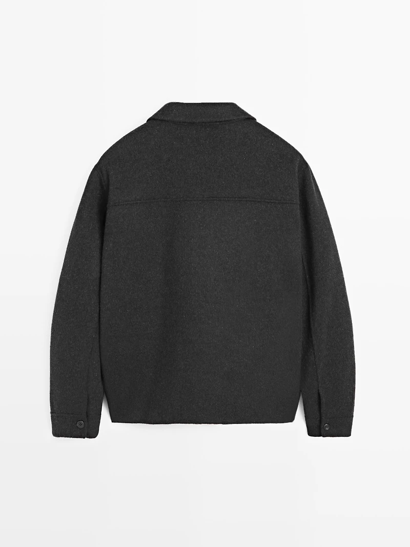 Veste en laine mélangée avec poches