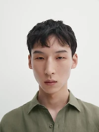 Regular fit 100% linen shirt