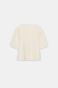 TOP EN MAILLE CÔTELÉE AVEC MANCHES BOUFFANTES