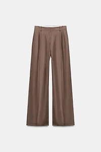 100% LINEN STRAIGHT LEG PANTS