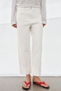 ZW COLLECTION LOW-RISE STRAIGHT LEG JEANS