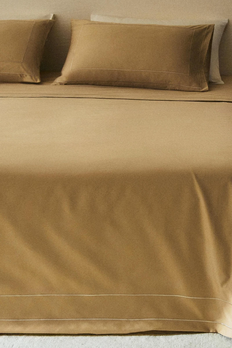 SATEEN DUVET COVER WITH DOUBLE TRIM
