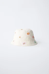 SMILEYWORLD ® EMBROIDERED FLORAL BUCKET HAT