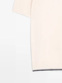 Textured knit short sleeve T-shirt