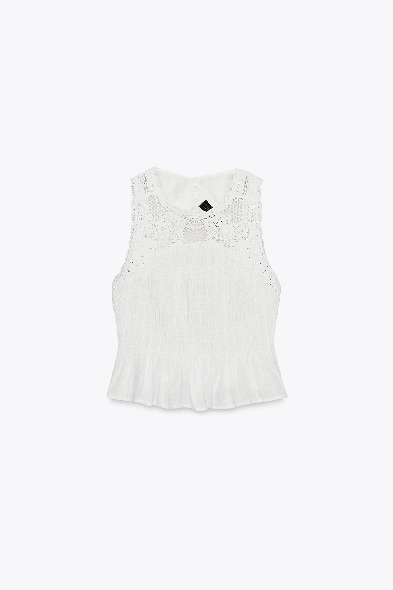 OPEN BACK CROCHET COMBINATION TOP