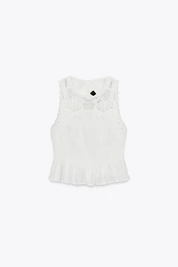OPEN BACK CROCHET COMBINATION TOP