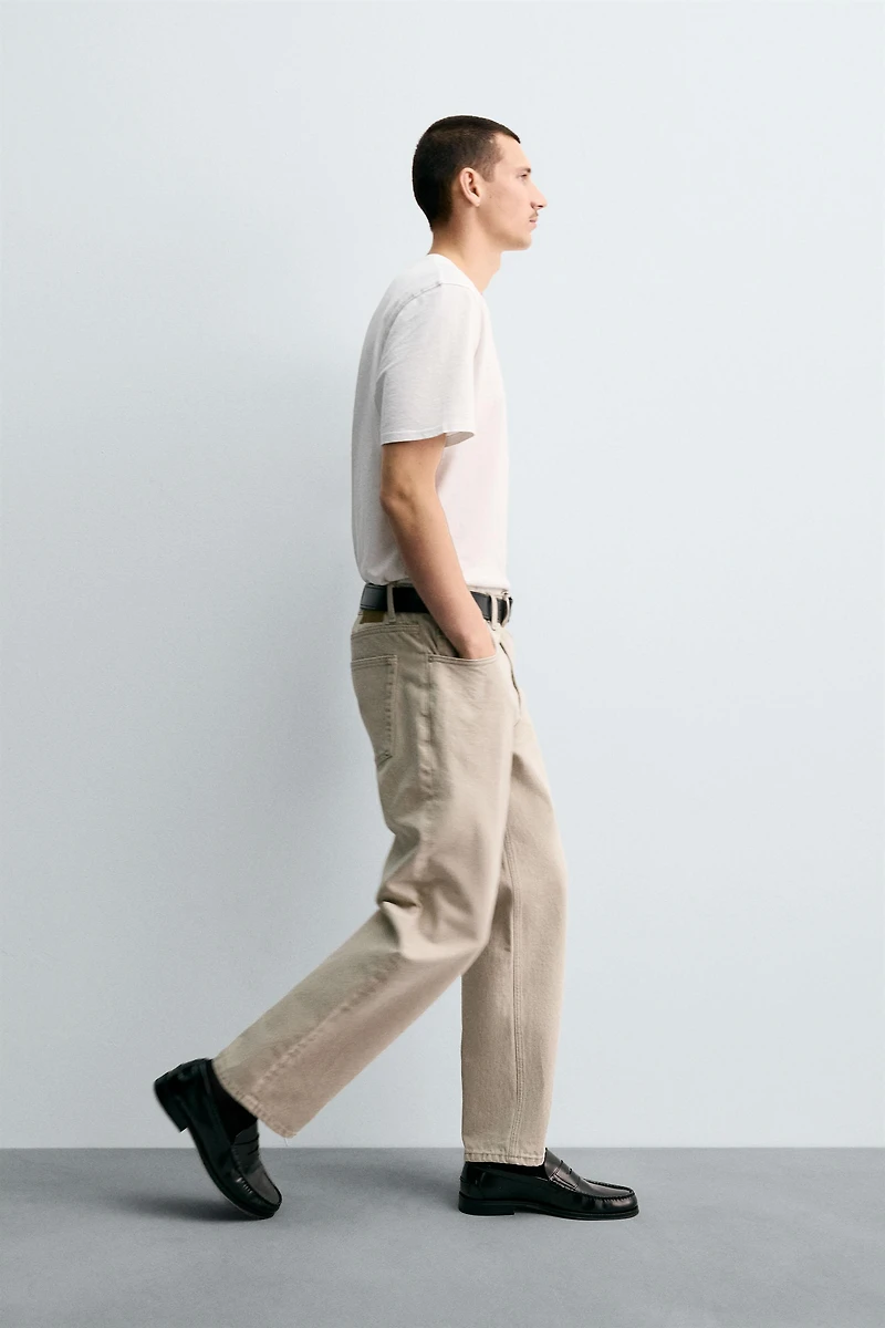 WASHED PRINT STRAIGHT FIT JEANS