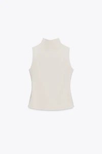 POLIAMIDE MOCK NECK TOP