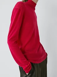 Wool mock turtleneck knit sweater - STUDIO