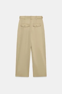 PANTALON TAILLE BASSE À PASSANTS LATÉRAUX