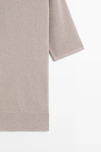 STUDIO Cotton Blend Button-Front Knit Sweater